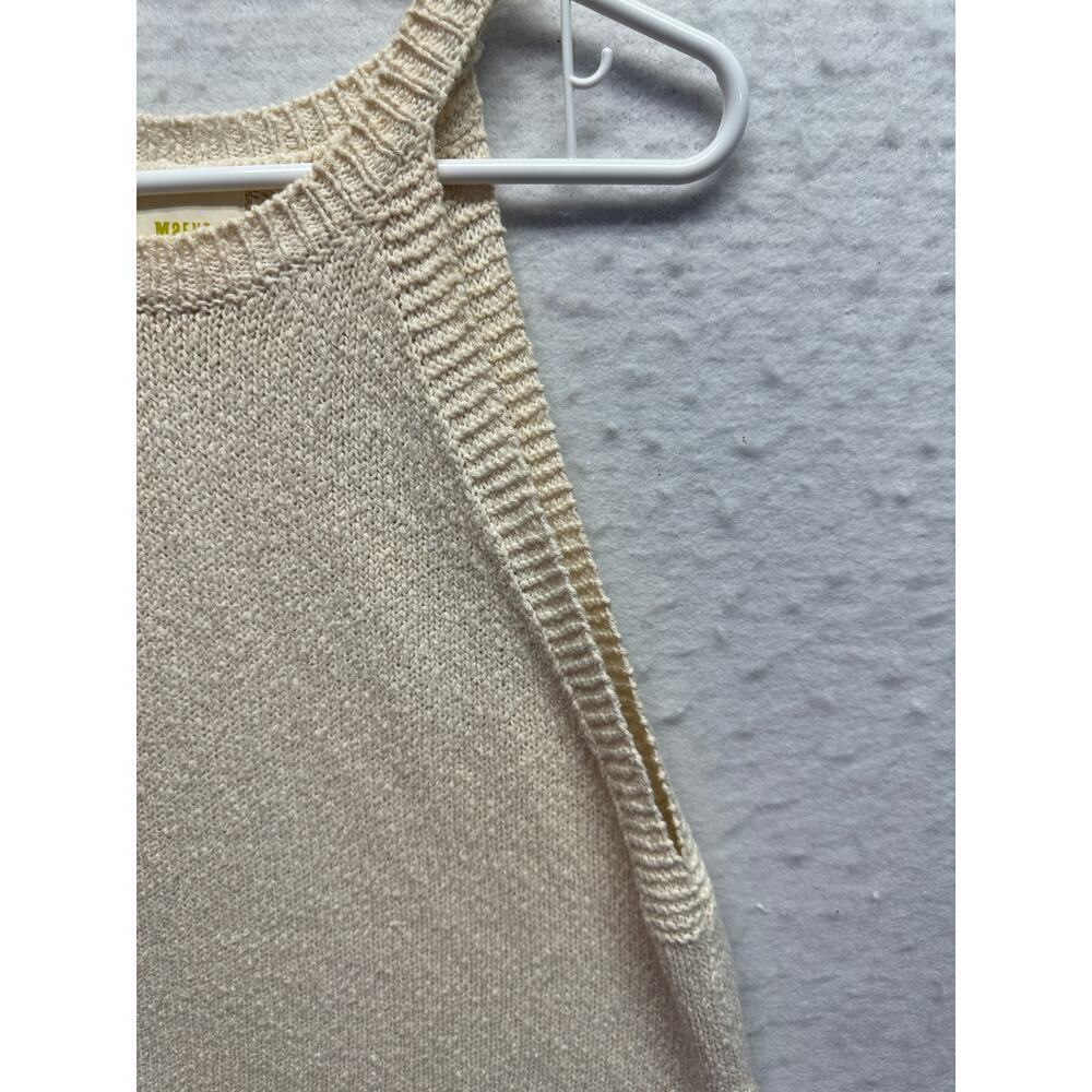 Anthropologie Maeve Ivory/Cream Sleeveless Halter Knit Sweater L Beach Loganlook - Picture 4 of 9